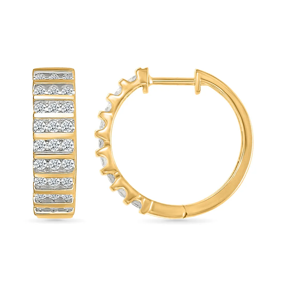 Ilafia Diamond Hoops Earring