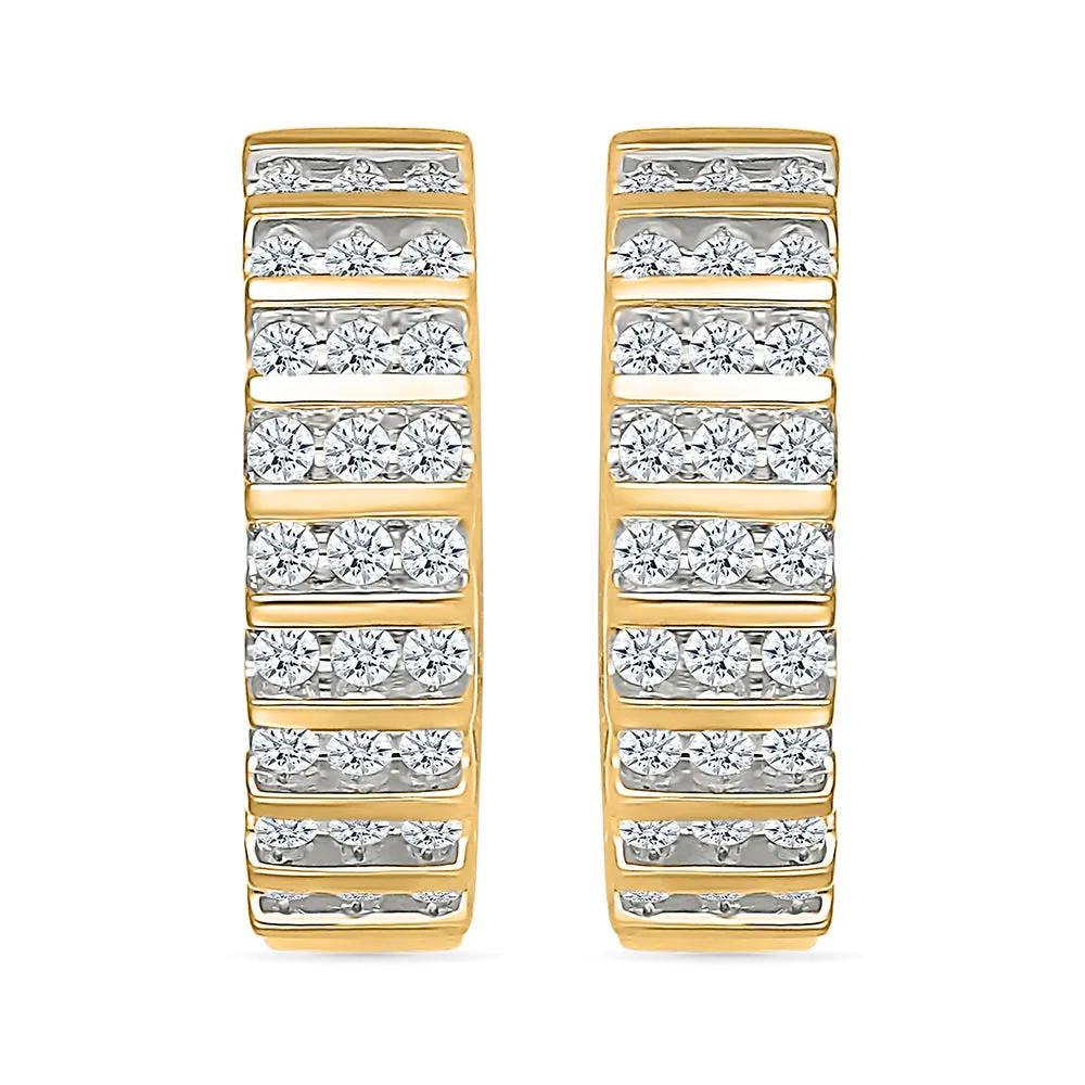 Ilafia Diamond Hoops Earring