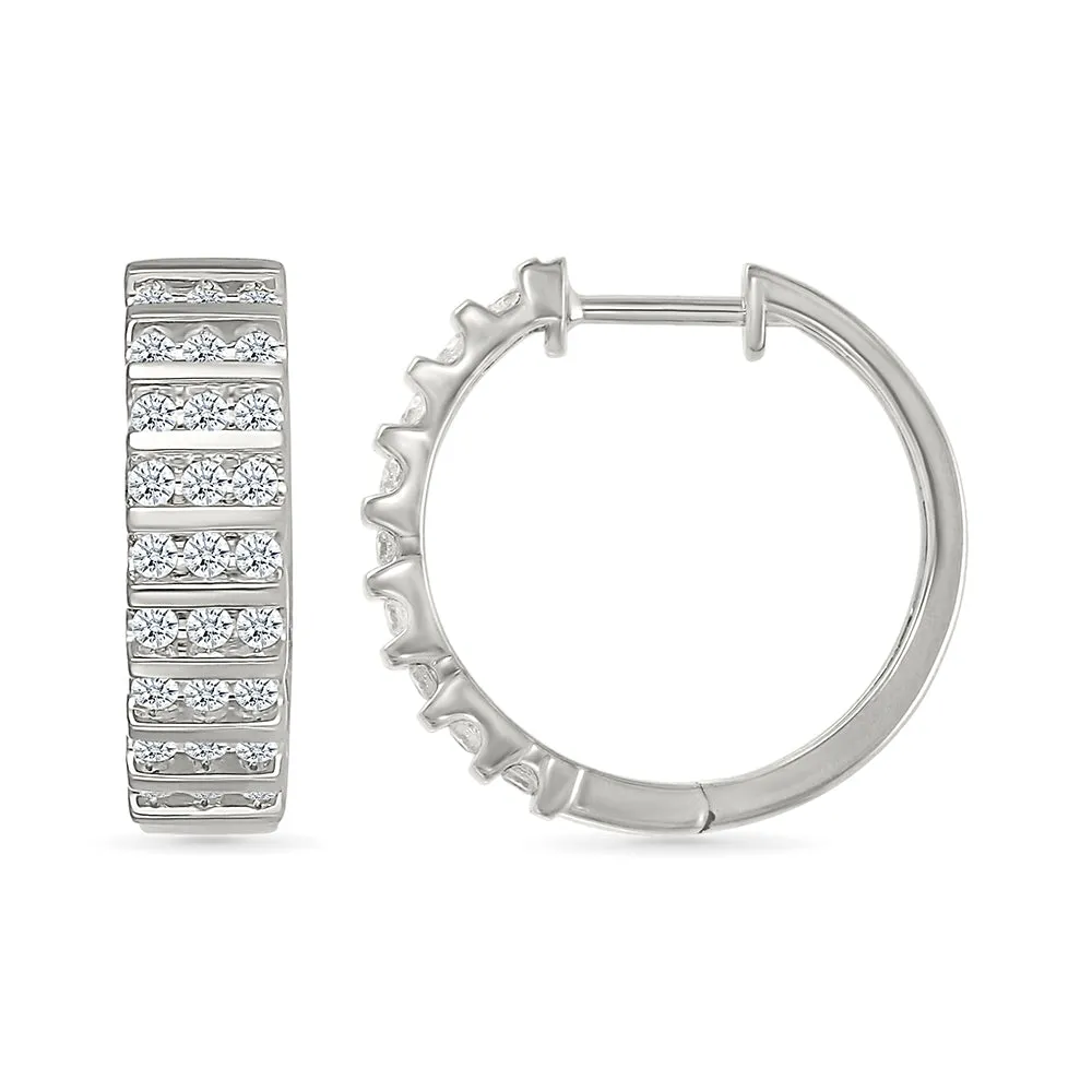 Ilafia Diamond Hoops Earring