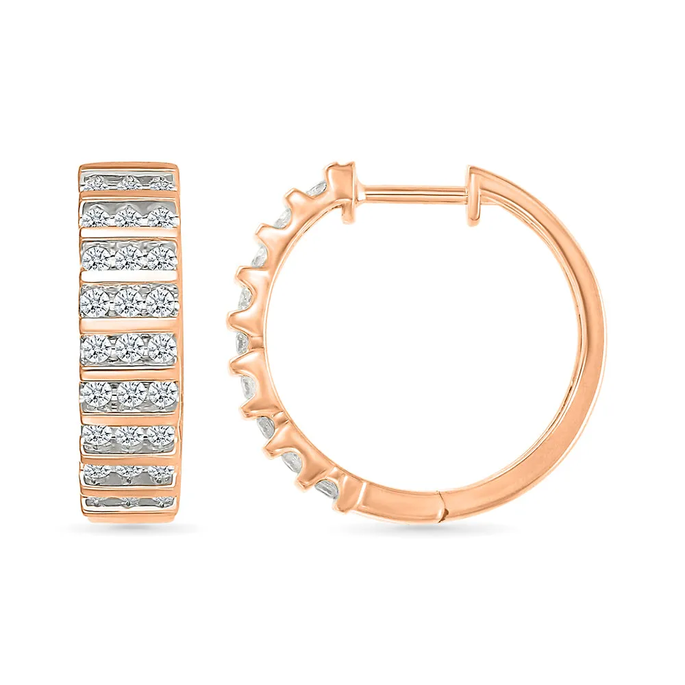 Ilafia Diamond Hoops Earring