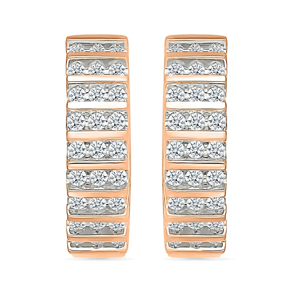 Ilafia Diamond Hoops Earring