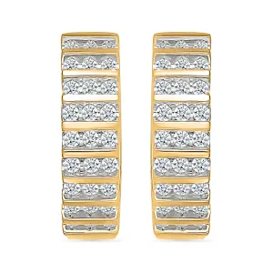 Ilafia Diamond Hoops Earring