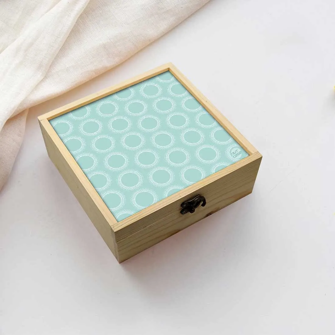 Jewellery Box Makepup Organizer -  Designer Blue Patterns