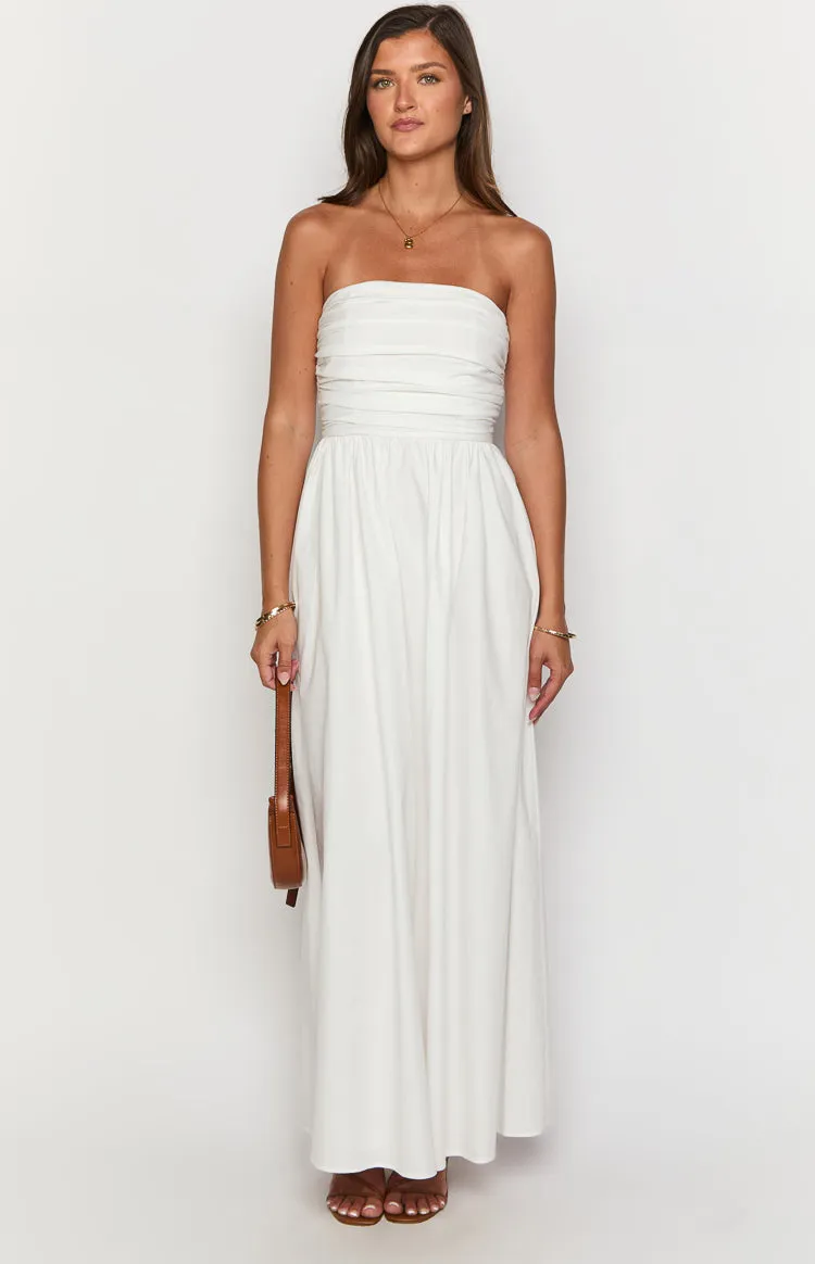 Josianne White Strapless Maxi Dress