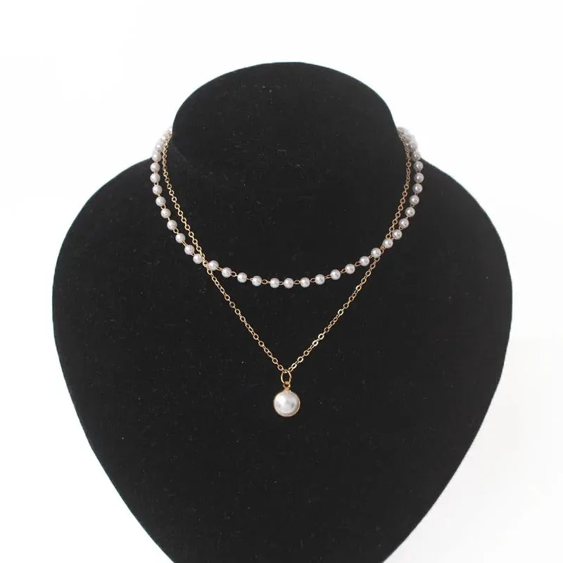 Korean Fashion-inspired Faux Pearl Choker Necklace