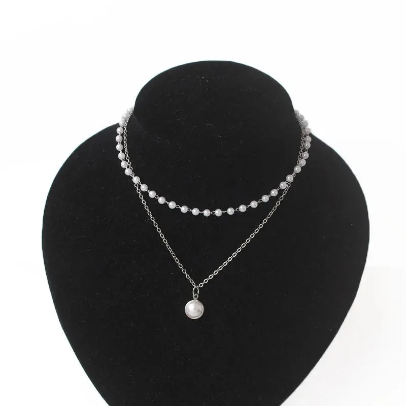 Korean Fashion-inspired Faux Pearl Choker Necklace