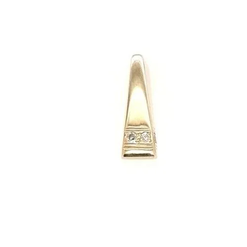 Ladies 9ct Yellow Gold Triangular Diamond Earrings