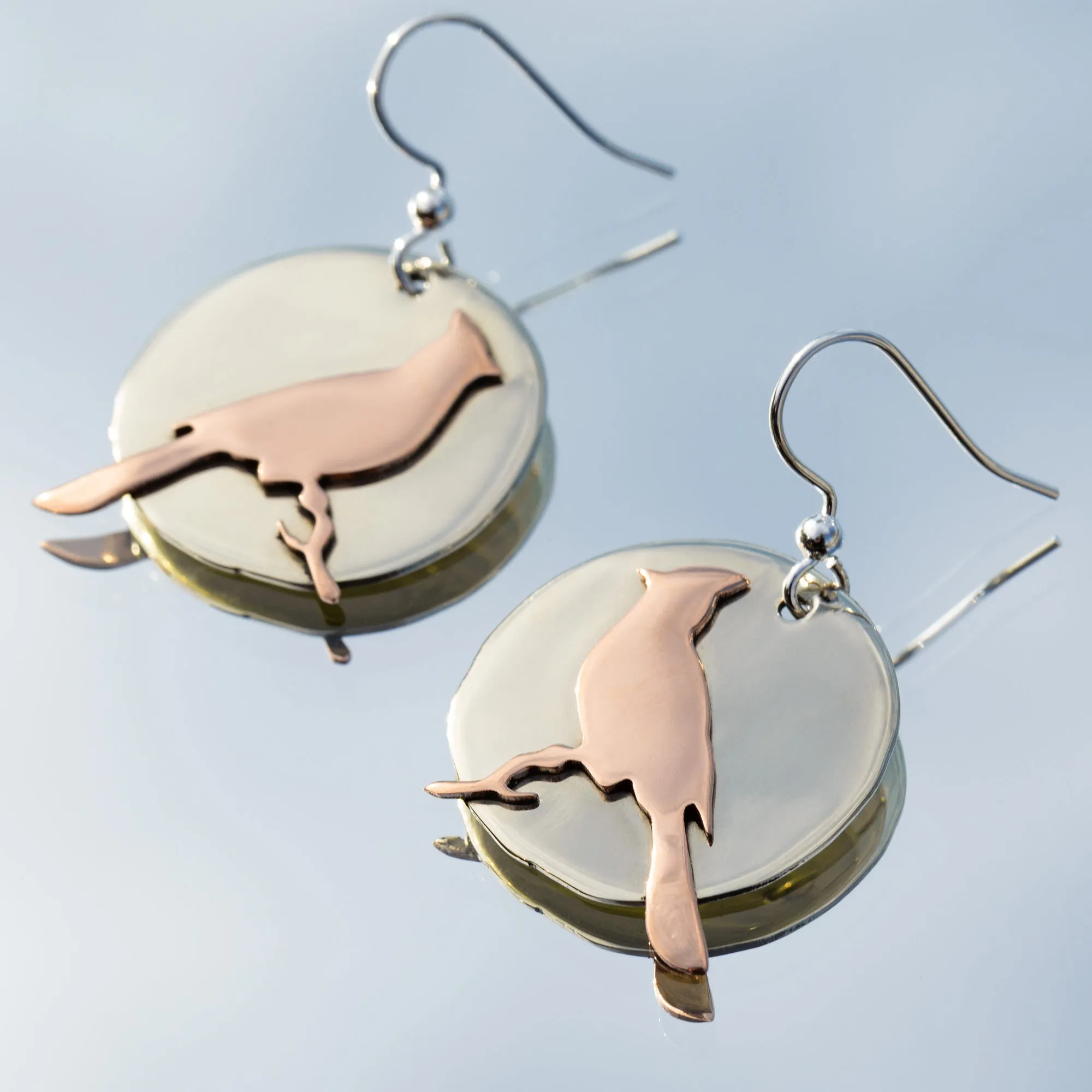 Love for Birds Mixed Metal Earrings