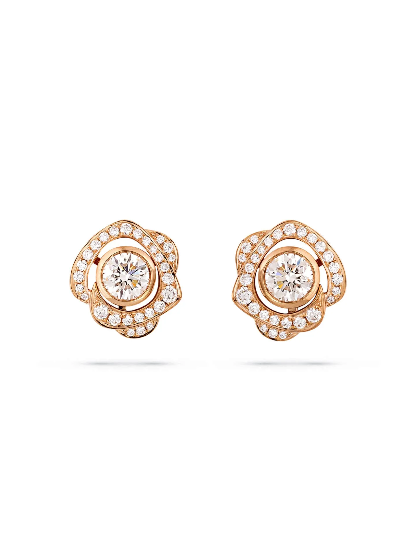 Maymay Rose Detachable Rose Gold Diamond Earrings