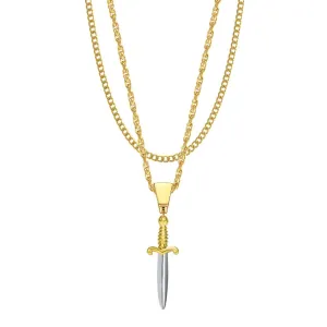 Mister Dagger Gold Necklace