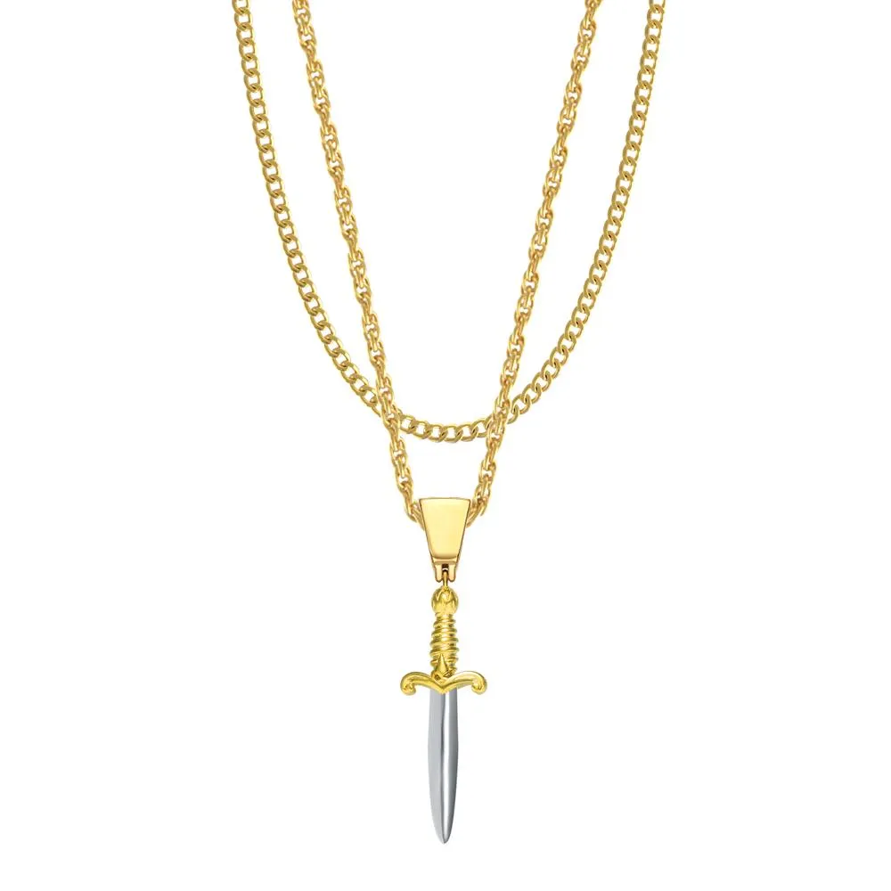 Mister Dagger Gold Necklace