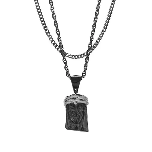 Mister Jesus Black & Chrome Necklace