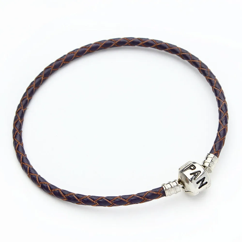 New Trendy Handmade Multilayer 100% Braid Genuine Leather Bracelet Bangle for Women & Men Jewelry Accessories