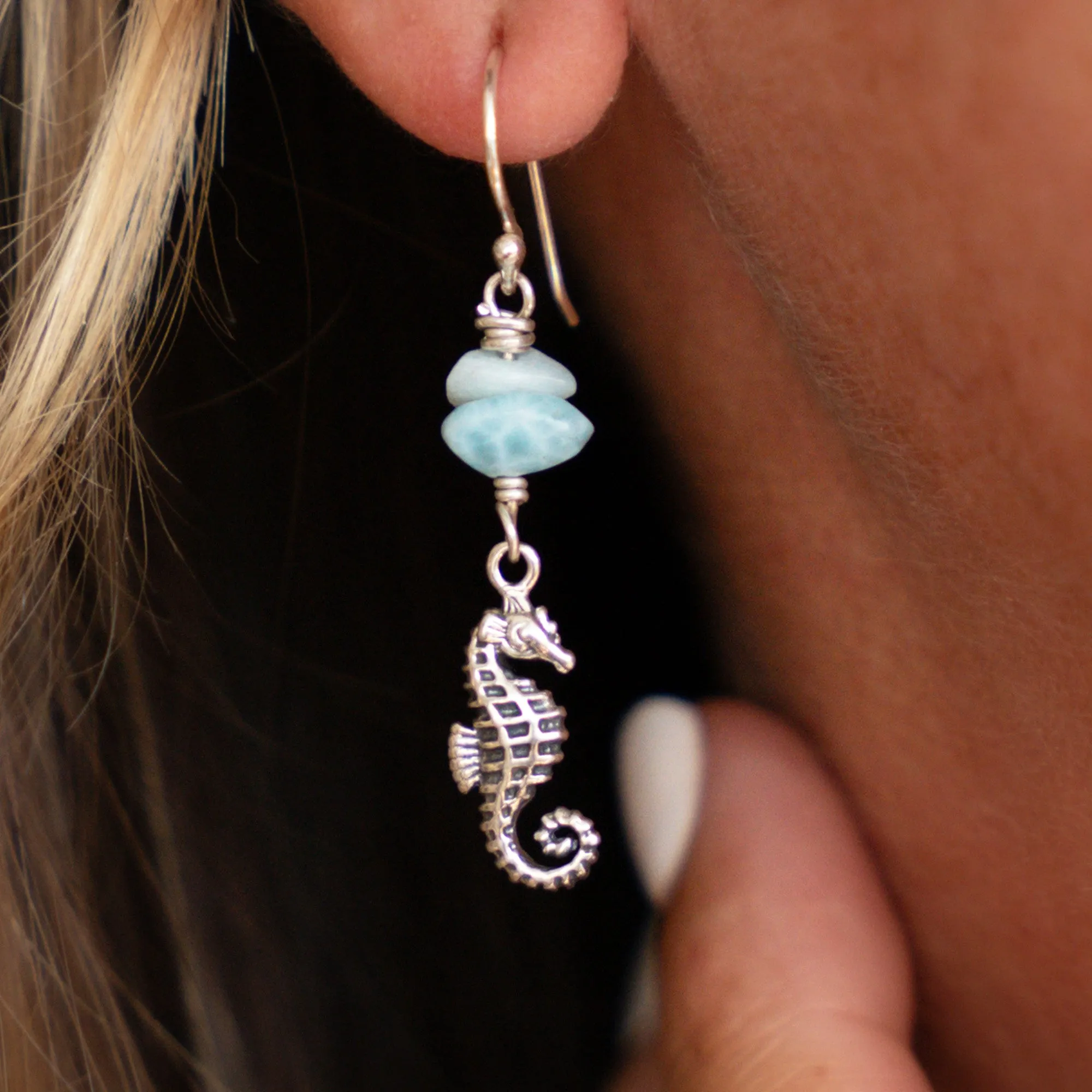 Ocean Larimar Seahorse Drops