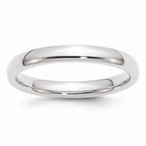 Palladium Medium Weight Comfort Fit 3mm Wedding Band Ring