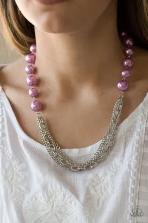 Paparazzi Accessories  - Runaway Bridesmaid #L813 - Purple Necklace