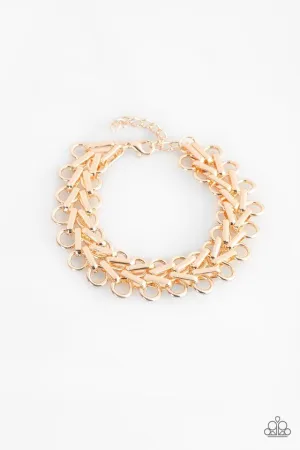 Paparazzi Bracelet ~ Atlanta Attitude - Rose Gold