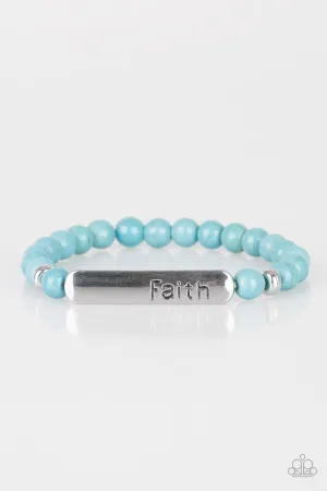 Paparazzi Bracelet ~ Fearless Faith - Blue