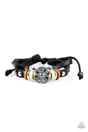 Paparazzi Bracelet ~ Happy Hiker - Black