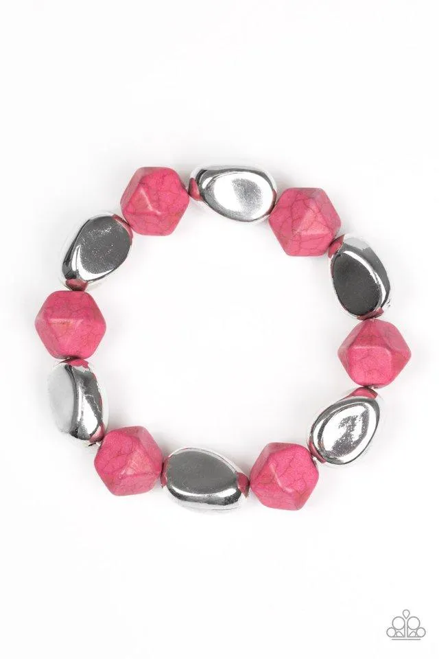 Paparazzi Bracelet ~ Rock Candy Canyons - Pink