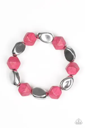 Paparazzi Bracelet ~ Rock Candy Canyons - Pink