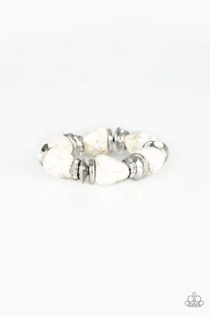 Paparazzi Bracelet ~ Stone Age Stunner - White