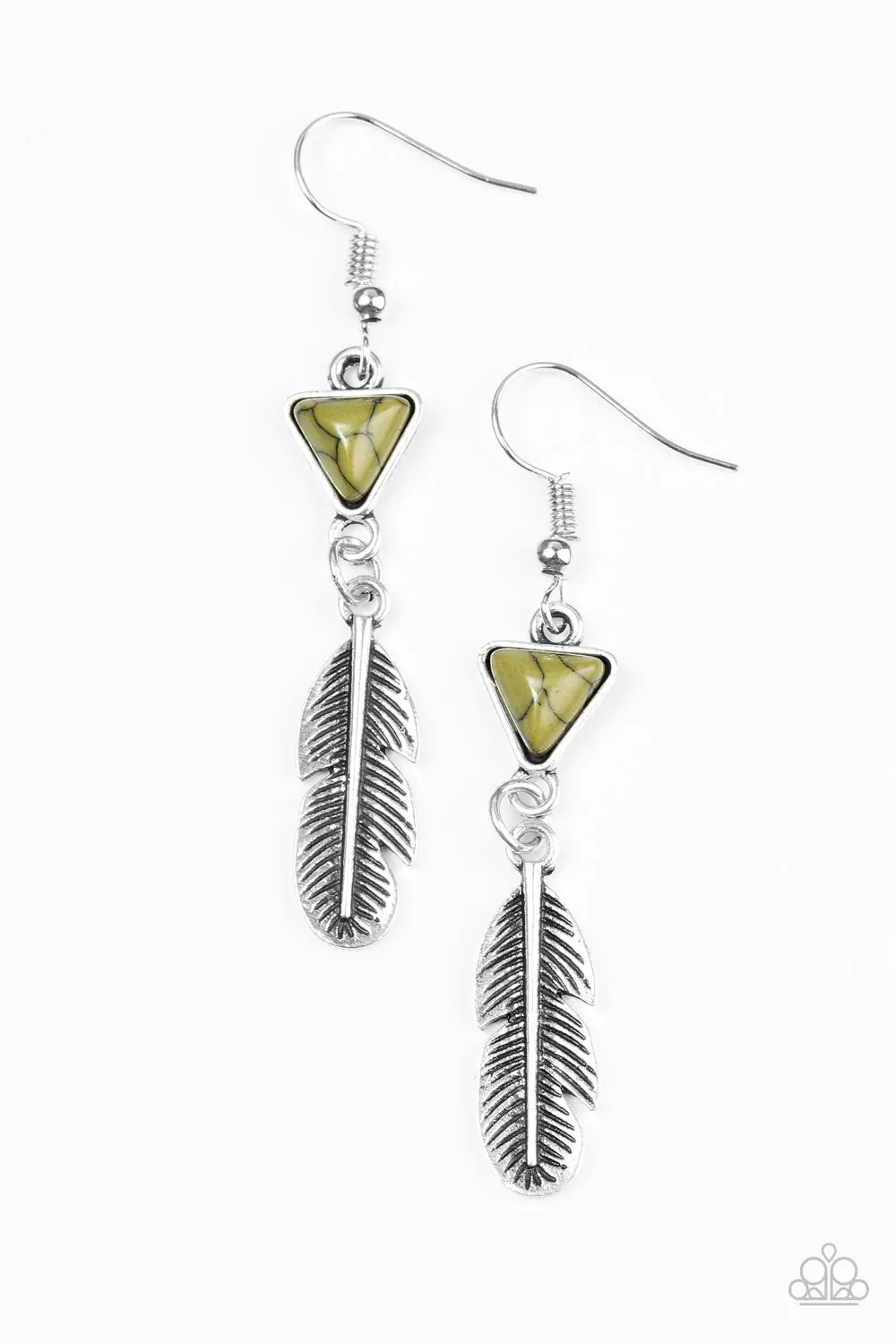 Paparazzi Earring ~ Give It A NEST! - Green