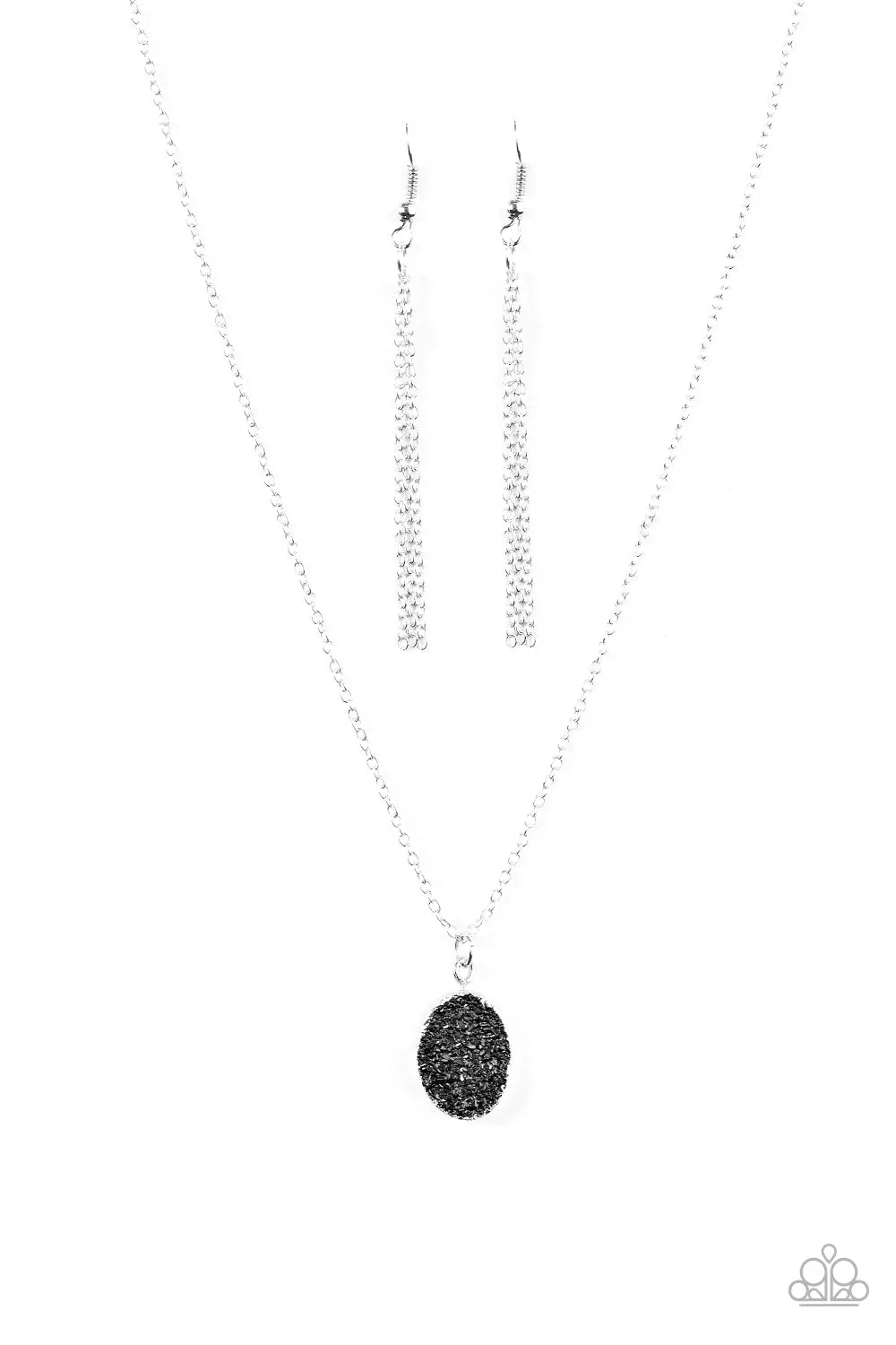 Paparazzi Necklace ~ DRUZY Does It  - Black