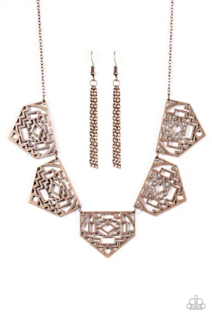 Paparazzi Necklace ~ Hacienda Heights - Copper