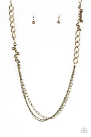 Paparazzi Necklace ~ Mega Megacity - Brass