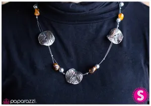 Paparazzi Necklace ~ On The Wire - Orange