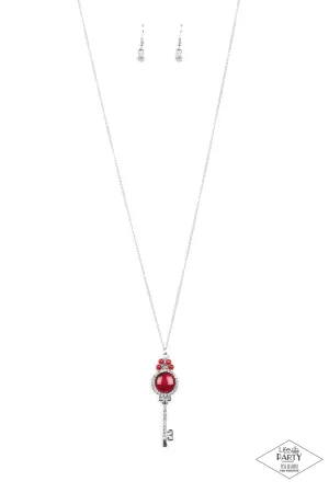 Paparazzi Necklace ~ Unlock Every Door - Red