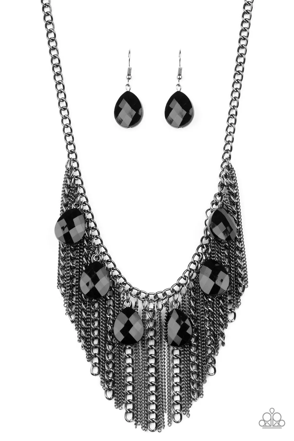 Paparazzi Necklace ~ Vixen Conviction - Black