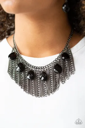 Paparazzi Necklace ~ Vixen Conviction - Black