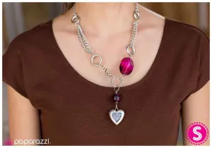 Paparazzi Necklace ~ Vixen - Pink