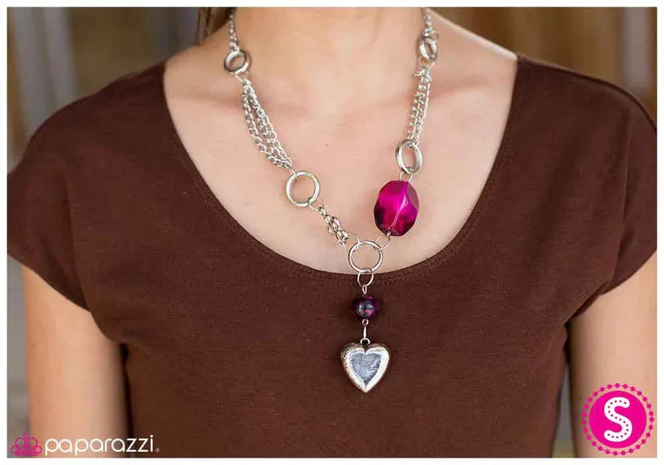 Paparazzi Necklace ~ Vixen - Pink