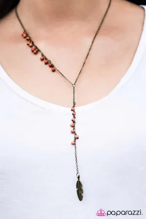 Paparazzi Necklace ~ Western Winds - Orange