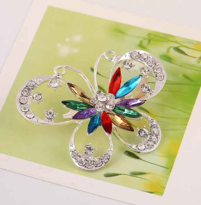 Personality Exaggerated Diamond-studded Butterfly Gem Brooch Brooch