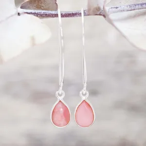 Pink Opal Drop Earrings