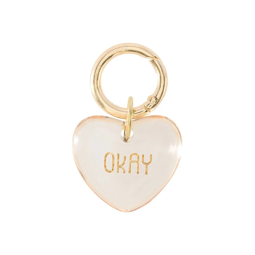 Puffy Heart Key Ring