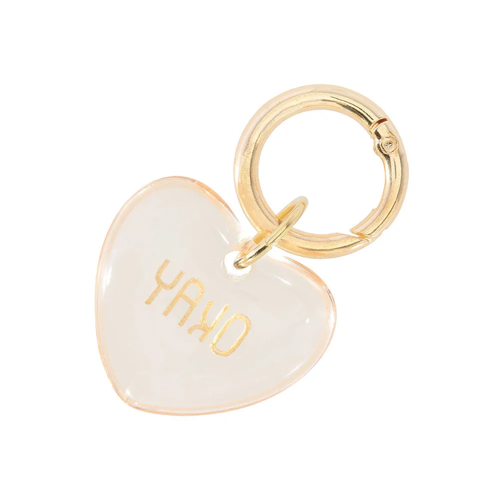 Puffy Heart Key Ring