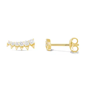 R.08® Nirvana Stud Crawler Earrings | 18K Yellow Gold