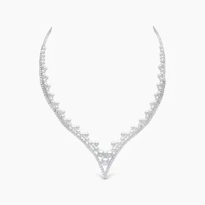 Raindrop 18K Gold Akoya Pearl and Diamond Dewdrop Necklace