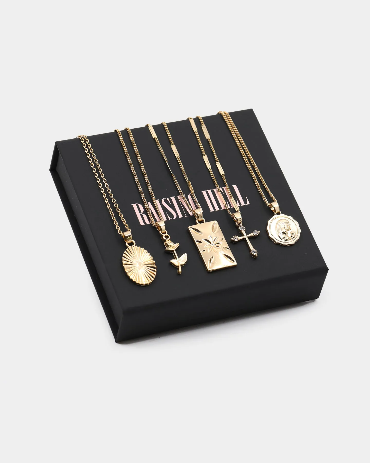 Raising Hell Women's Stun Stack Necklace Set Gold