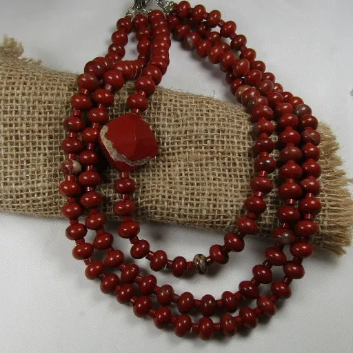 Red Creek Jasper Gemstone Necklace