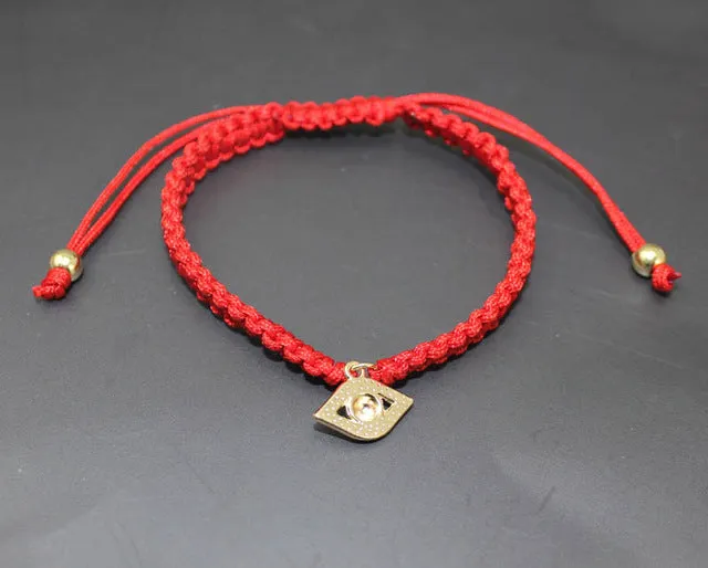 Red String handmade hamsa hand eye charm bracelet bring you lucky protect peaceful friendship turkish jewelry pulsera cuerda