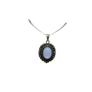 Rhinestone Moonstone Necklace