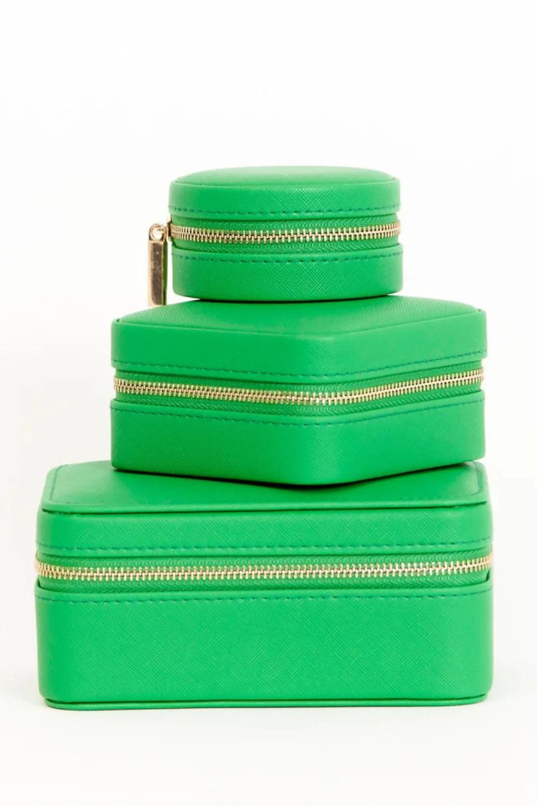 Round Jewellery Case | Green