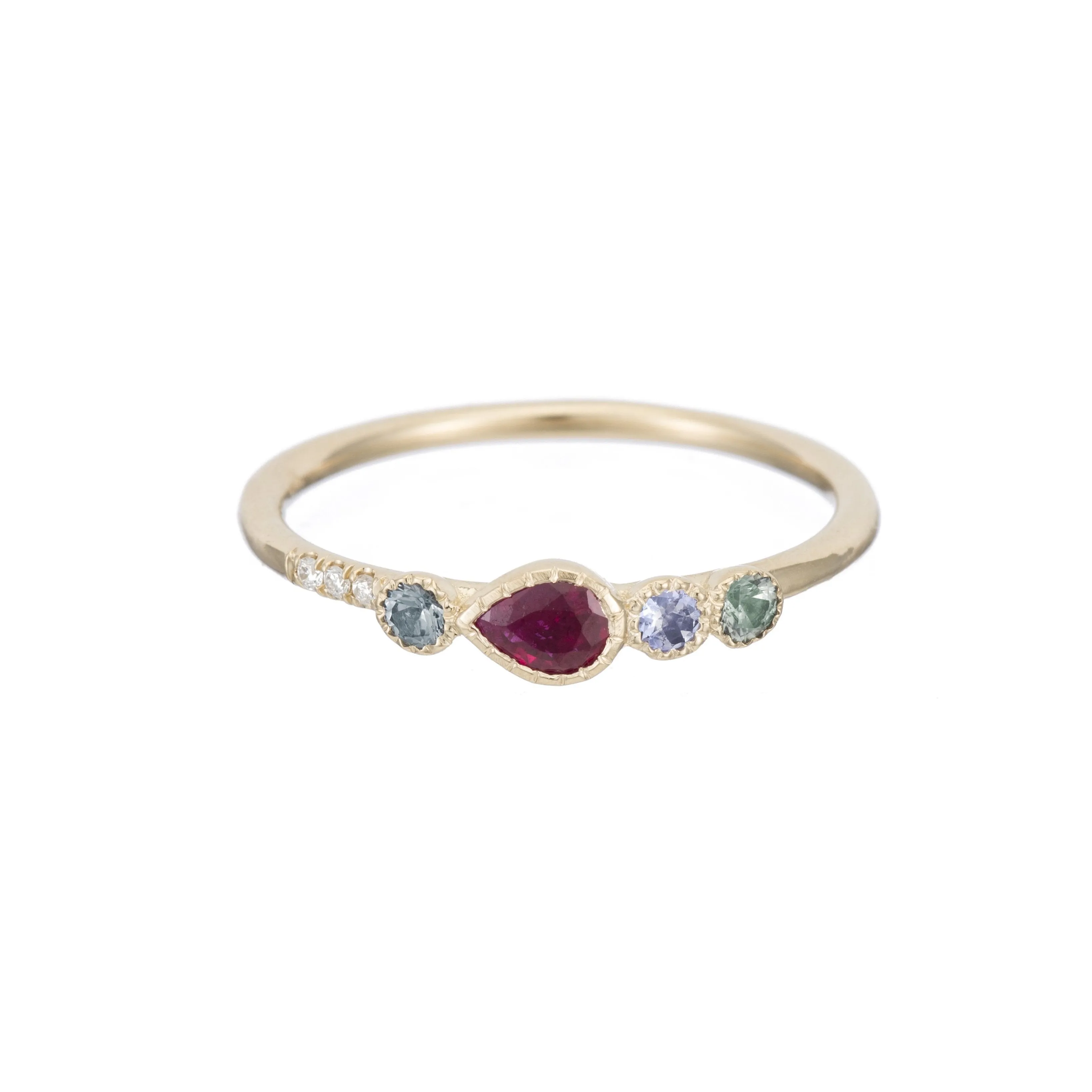 RUBY TEARDROP DIAMOND RING