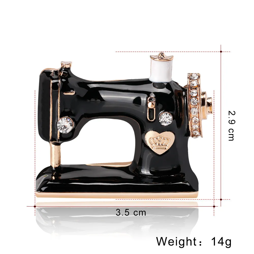 SB312 - Diamond sewing machine brooch